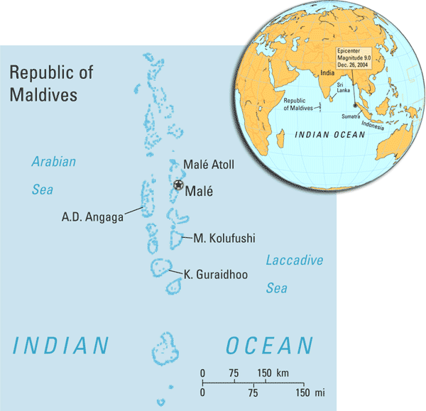 Republique des Maldives Carte